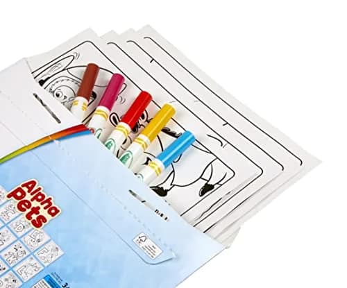 Crayola Color Wonder Alpha Pets Mess Free Coloring Set with 24 Pages & 5 Markers | Toddler Activity for Ages 3+ thumbnail 6