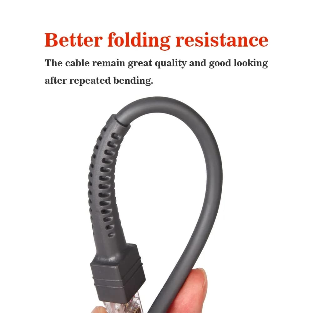 VOTTAN RS232 Serial Cable 5m (16.4ft) Coiled | Connects Symbol Zebra Scanners to POS Systems - view 3