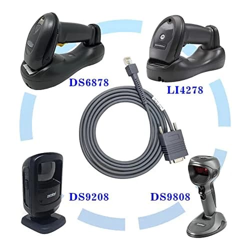 VOTTAN RS232 to RJ45 Serial Cable 3m (9.84ft) | Symbol Zebra Barcode Scanner Direct Connect thumbnail 6