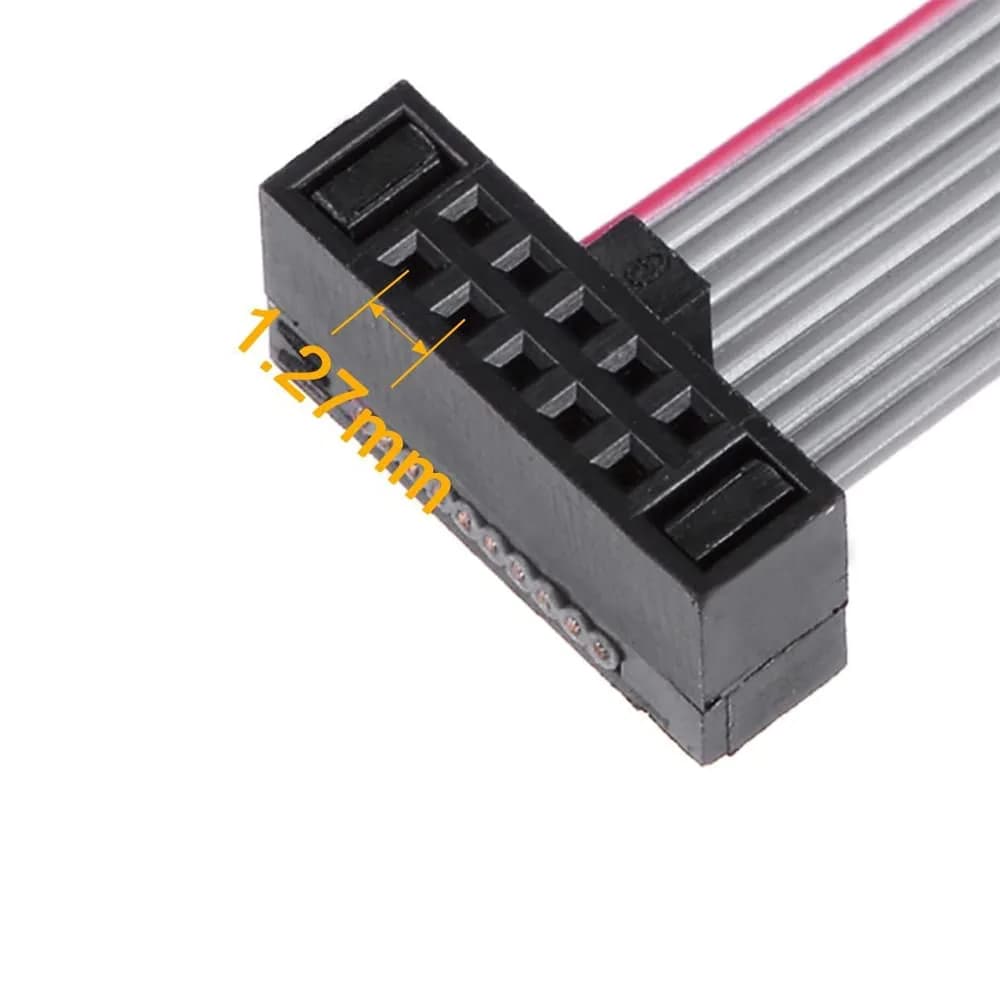 Treedix 10-Pin 1.27mm IDC Ribbon Cable 200mm (7.87in) Female-to-Female | JTAG SWD Debugging & Programming - view 4