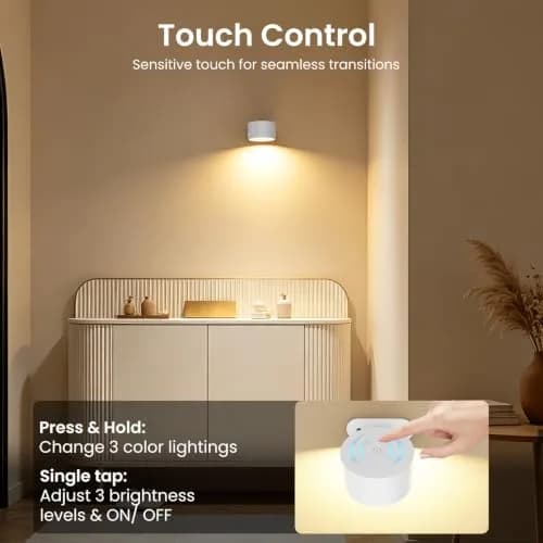 Koopala LED Wall Sconces 94x80x45mm | Rechargeable Cordless Magnetic Wall Light thumbnail 4