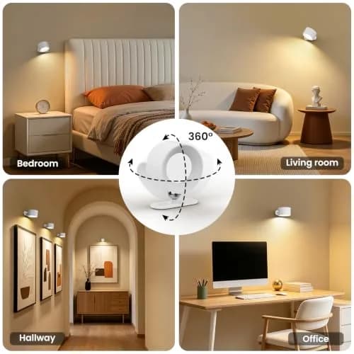 Koopala LED Wall Sconces 94x80x45mm | Rechargeable Cordless Magnetic Wall Light thumbnail 8