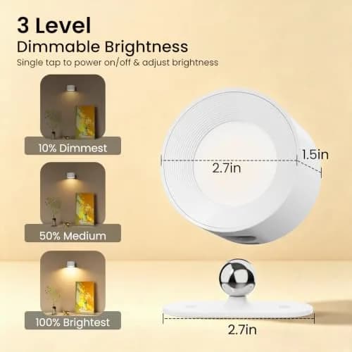 Koopala LED Wall Sconces 94x80x45mm | Rechargeable Cordless Magnetic Wall Light thumbnail 3