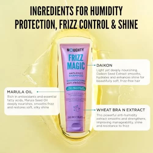 Noughty Frizz Magic Anti-Frizz Shampoo 250ml | Smooth & Shine with Marula Oil thumbnail 4
