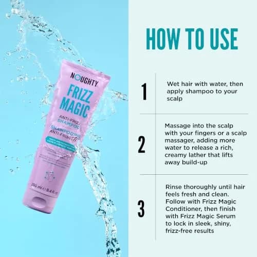 Noughty Frizz Magic Anti-Frizz Shampoo 250ml | Smooth & Shine with Marula Oil thumbnail 3