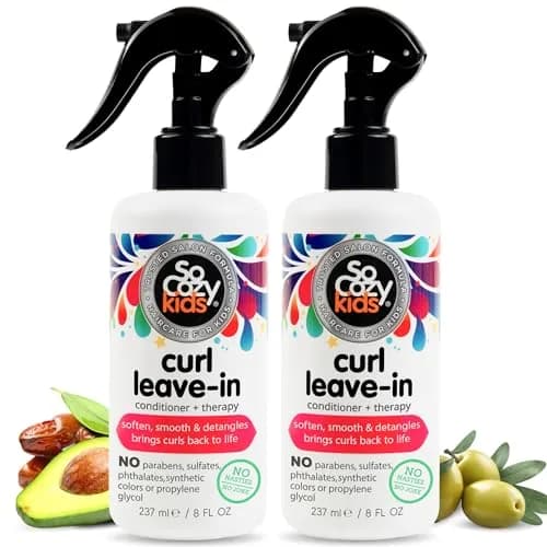 SO COZY Kids Curl Leave In Conditioner + Therapy Spray 473ml (16 Fl Oz) 2-Pack | Gentle Detangler for Curly Hair thumbnail 1