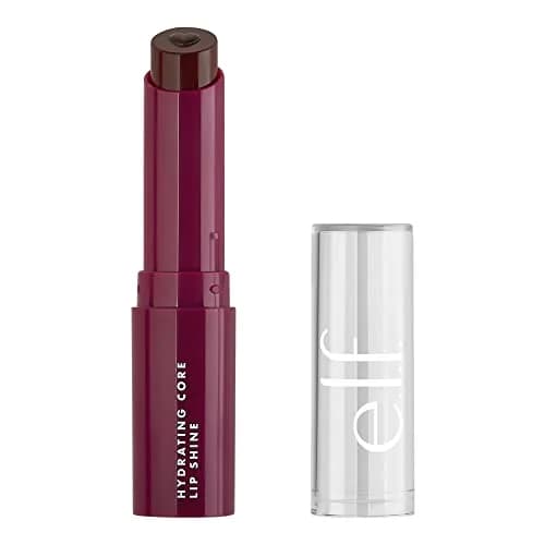 e.l.f. Hydrating Core Lip Shine Ecstatic Deep Berry 0.09 oz (2.55 g) | Tinted Lip Balm with Vitamin E thumbnail 1