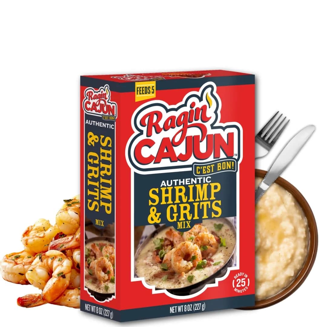 Ragin' Cajun Shrimp & Grits Mix 8 oz | Ready in 25 Minutes, Louisiana Creole Flavor