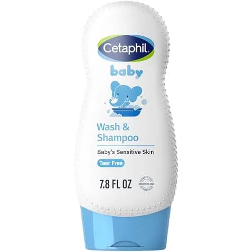 Cetaphil Baby Shampoo and Body Wash with Organic Calendula, 7.8oz | Hypoallergenic, Tear-Free, Dermatologist Tested - main product image