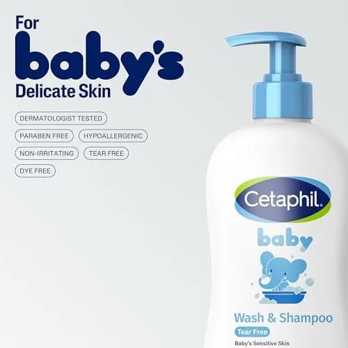 Cetaphil Baby Shampoo and Body Wash with Organic Calendula, 7.8oz | Hypoallergenic, Tear-Free, Dermatologist Tested thumbnail 6