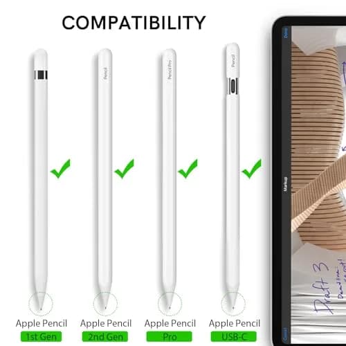 Delidigi Replacement Tips for Apple Pencil Pro/2nd/1st/USB-C | Wear-Resistant Metal Tips for Precise Control (70-120 chars) thumbnail 2