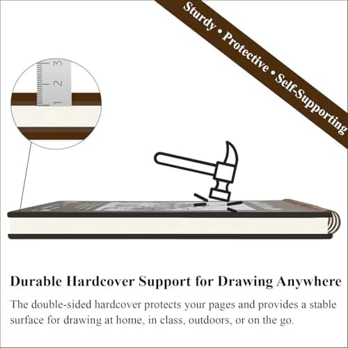 Fuxi 9" x 12" Sketch Book Set, 300 Sheets | Top Spiral Bound Art Paper Pad for Drawing & Sketching thumbnail 5