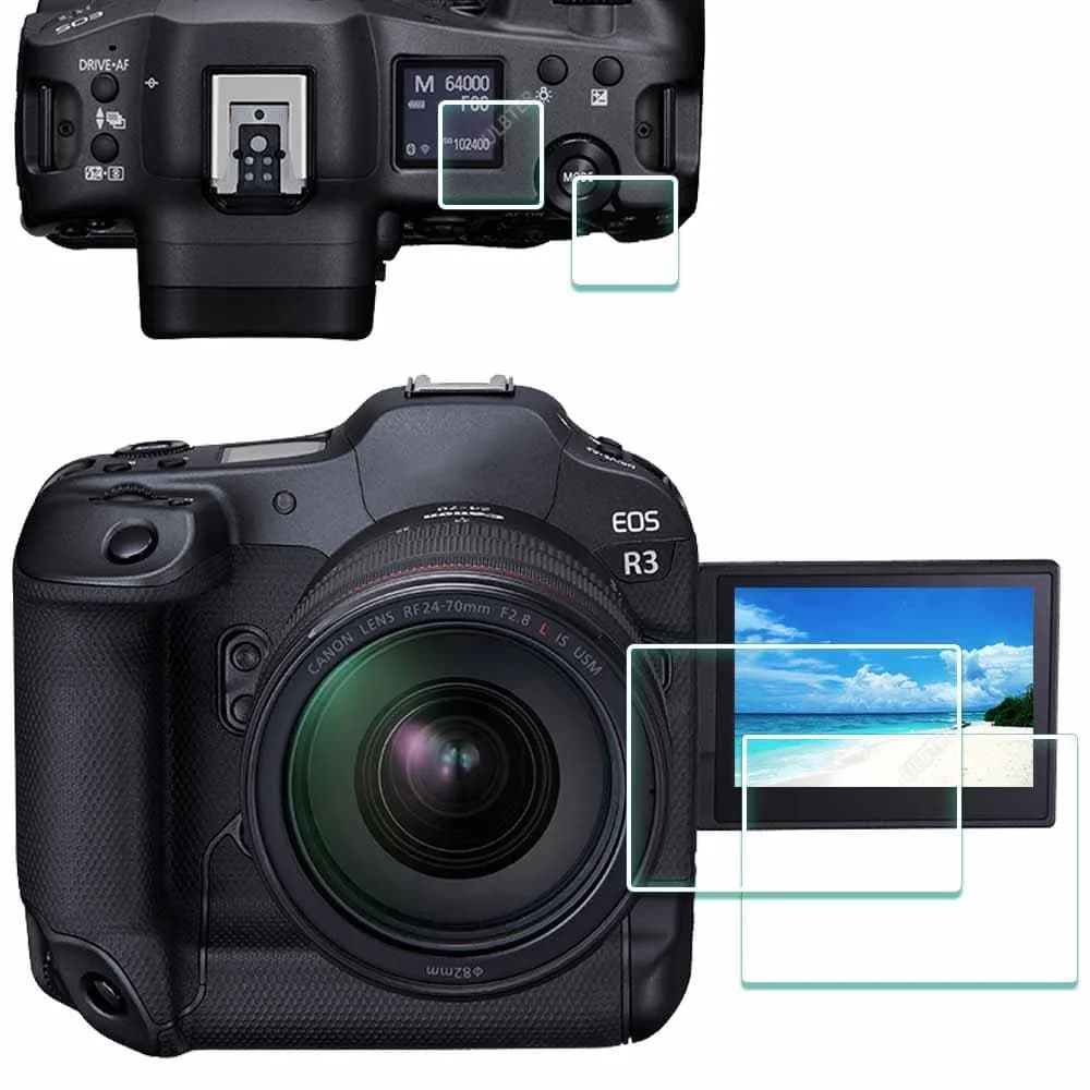 ULBTER Screen Protector for Canon EOS R3 Camera LCD + Top Screen [2+2Pack] - main product image