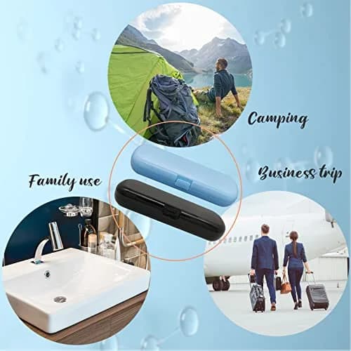 Hovesty 2 Pcs Electric Toothbrush Travel Case | Portable, Waterproof & Durable (8.3 in x 2.8 in) thumbnail 7
