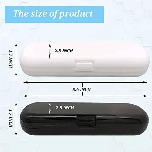 Hovesty 2 Pcs Electric Toothbrush Travel Case | Portable, Waterproof & Durable (8.3 in x 2.8 in) thumbnail 2