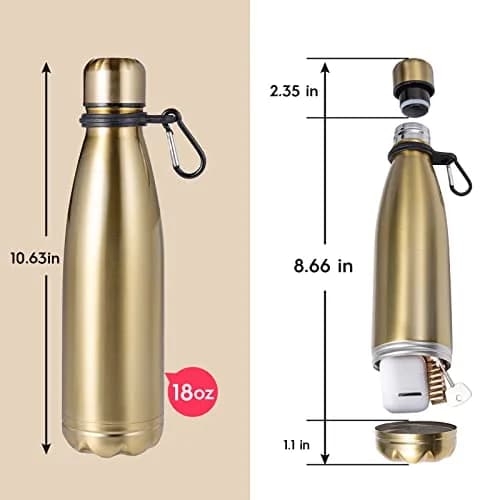 LetPetSet Golden Water Bottle Diversion Safe 532ml (18 Fl Oz) | Hidden Compartment for Valuables thumbnail 2