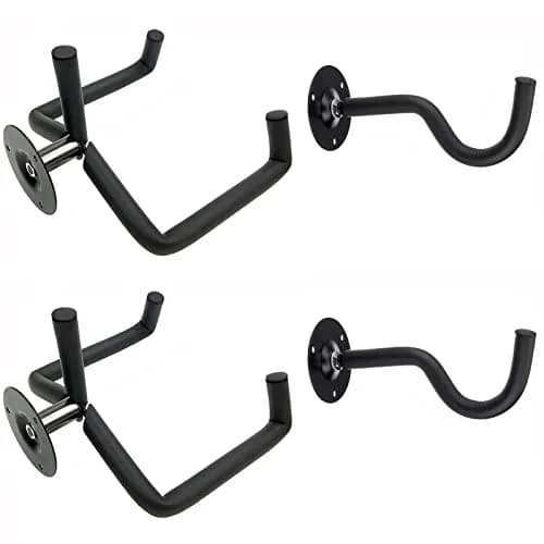Jashem Guitar Wall Mount - Acoustic, Electric, Bass, Ukulele, Banjo, Mandolin Hanger (2-Pack, 250g / 0.55lb) | Securely Holds Instruments thumbnail 1