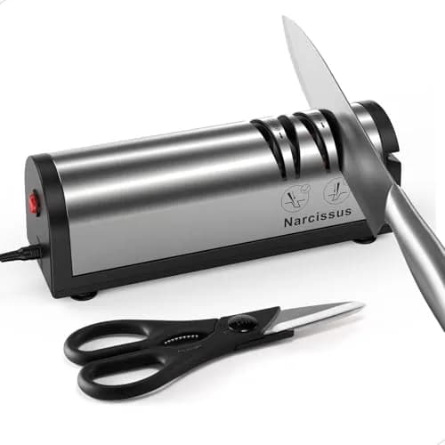 Narcissus Electric Knife Sharpener QN-M866 798g (1.76 lbs) | Professional 2-Stage Sharpening with Scissors Slot thumbnail 1