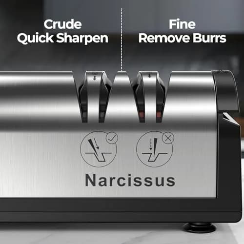 Narcissus Electric Knife Sharpener QN-M866 798g (1.76 lbs) | Professional 2-Stage Sharpening with Scissors Slot thumbnail 3