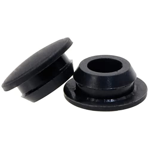 ONLYKXY Black Silicone Round Snap-in Hole Plugs (10mm, 5 Pcs) | Furniture Hole Fastener & Dent Repair thumbnail 1