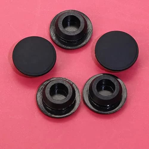 ONLYKXY Black Silicone Round Snap-in Hole Plugs (10mm, 5 Pcs) | Furniture Hole Fastener & Dent Repair thumbnail 5