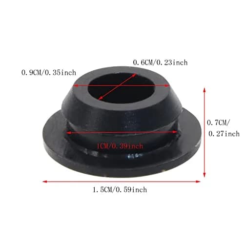 ONLYKXY Black Silicone Round Snap-in Hole Plugs (10mm, 5 Pcs) | Furniture Hole Fastener & Dent Repair thumbnail 2