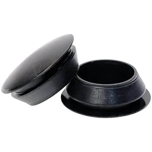 ONLYKXY 5 Pcs Black Silicone Round Snap in Furniture Hole Plugs 25mm | Waterproof Dustproof Seal thumbnail 1