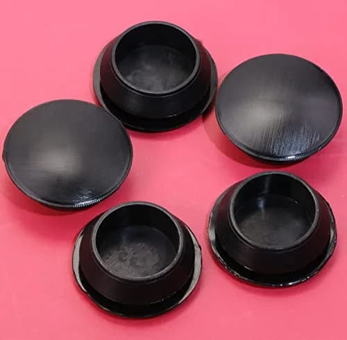 ONLYKXY 5 Pcs Black Silicone Round Snap in Furniture Hole Plugs 25mm | Waterproof Dustproof Seal thumbnail 5
