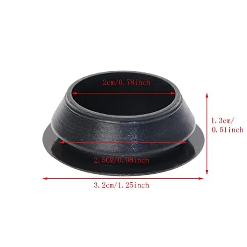 ONLYKXY 5 Pcs Black Silicone Round Snap in Furniture Hole Plugs 25mm | Waterproof Dustproof Seal thumbnail 2