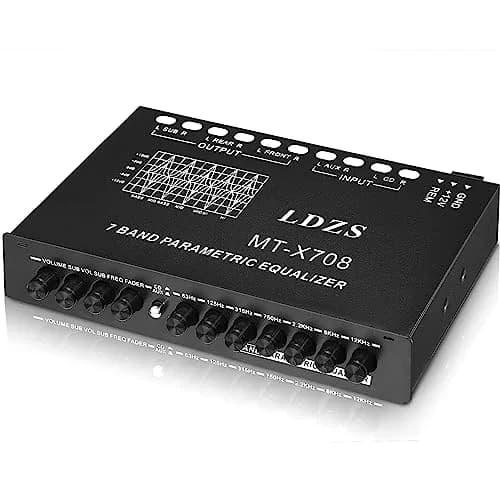 Facmogu 7-Band Car Audio Equalizer EQ with 8V RMS Output, 18cm x 15.7cm x 3.7cm | Graphic EQ for Enhanced Car Sound thumbnail 1