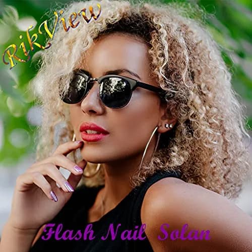 RikView Oval French Tip Nails 24 PCS Glossy Yellow | Full Cover Acrylic False Nails thumbnail 4
