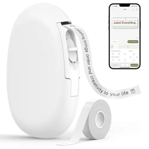 SUPVAN E10 Bluetooth Label Maker Machine with Tape, White | Portable Thermal Printer thumbnail 1