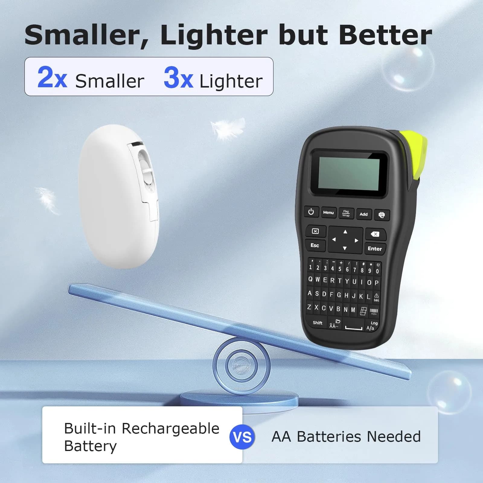 SUPVAN E10 Bluetooth Label Maker Machine with Tape, White | Portable Thermal Printer - view 2