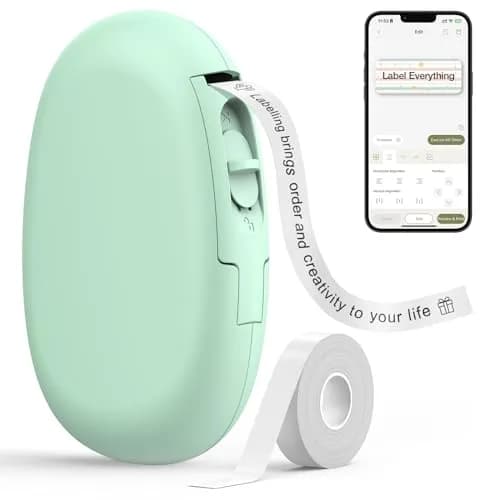 SUPVAN E10 Bluetooth Label Maker Machine with Tape, Green | Inkless Thermal Printer for Home, Office, School thumbnail 1