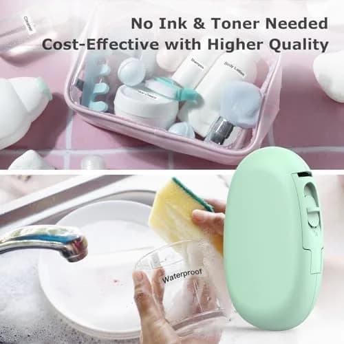 SUPVAN E10 Bluetooth Label Maker Machine with Tape, Green | Inkless Thermal Printer for Home, Office, School thumbnail 7