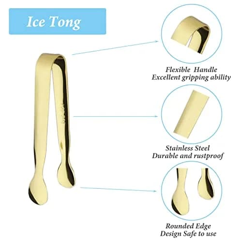 Sunenlyst 6PCS Mini Sugar Tongs 13cm (4.25 Inch) | Food Grade Stainless Steel Appetizer Tongs thumbnail 3