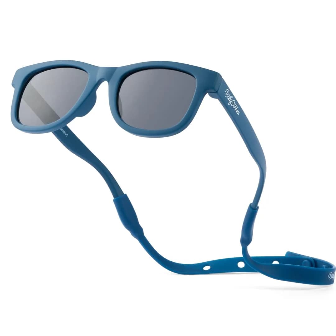 BABY SUNNIES Polarized Baby Sunglasses Navy Blue 0-24 Months | UV400 Polarized, BPA-Free, Unbreakable, Adjustable Strap