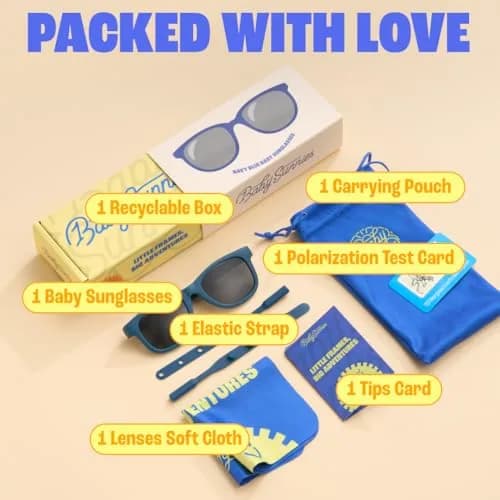 BABY SUNNIES Polarized Baby Sunglasses Navy Blue 0-24 Months | UV400 Polarized, BPA-Free, Unbreakable, Adjustable Strap thumbnail 7