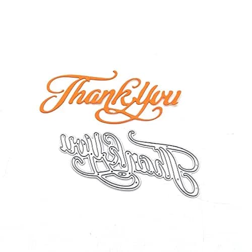 AHTOLS Thank You Alphabet Cutting Dies Set | 3 Kinds Metal Embossing Stencils for Card Scrapbooking thumbnail 4