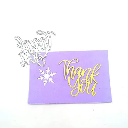 AHTOLS Thank You Alphabet Cutting Dies Set | 3 Kinds Metal Embossing Stencils for Card Scrapbooking thumbnail 3