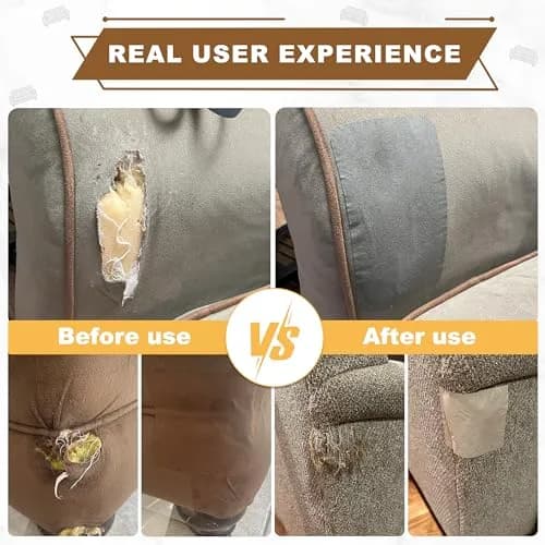 Azobur Velvet Repair Patch, Self-Adhesive Flannel Fabric, Brown | Microfiber Sofa & Car Seat Patch thumbnail 4
