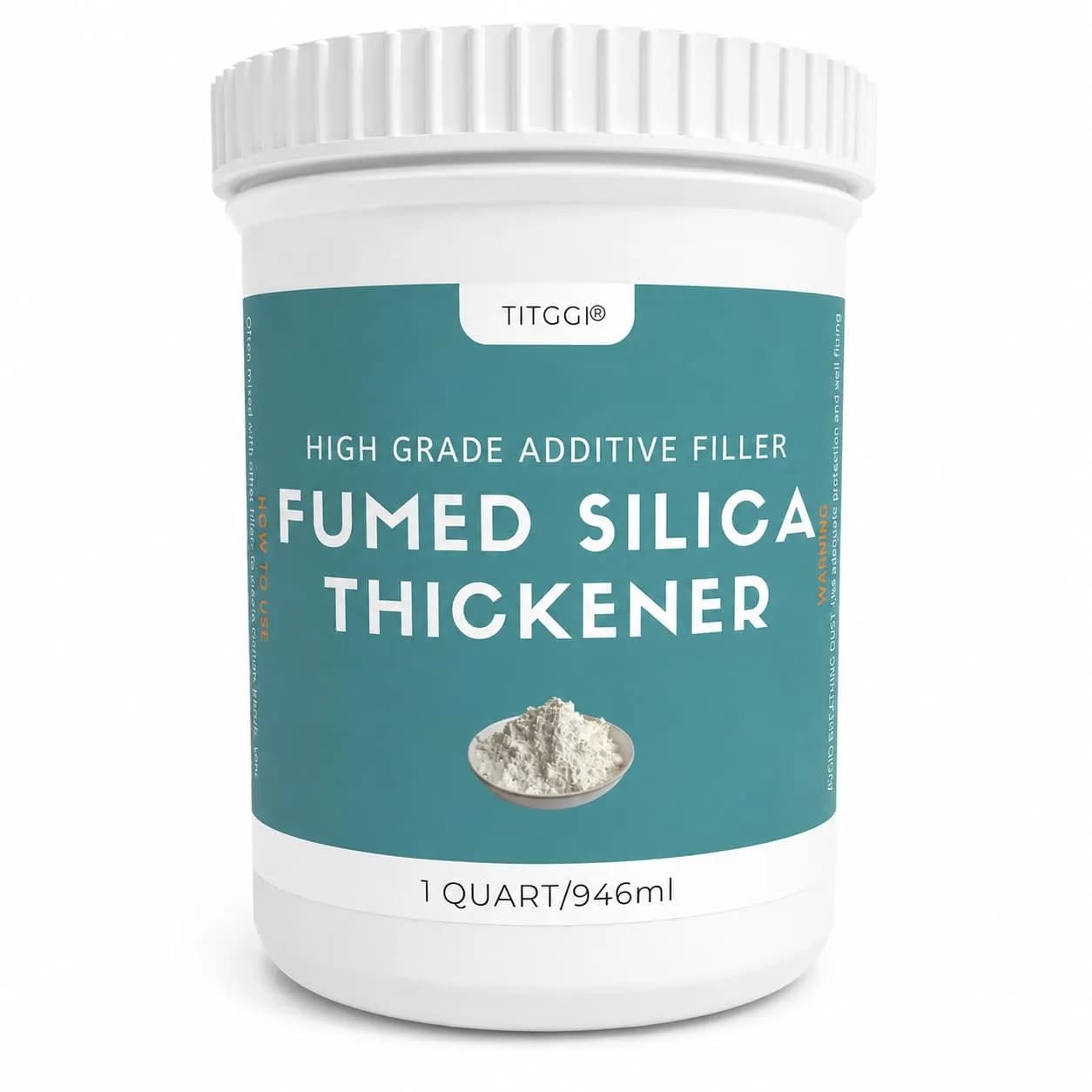 TITGGI Fumed Silica Thickener for Epoxy Resin & Coatings | Control Viscosity & Sag, 1 Quart — 1 Quart