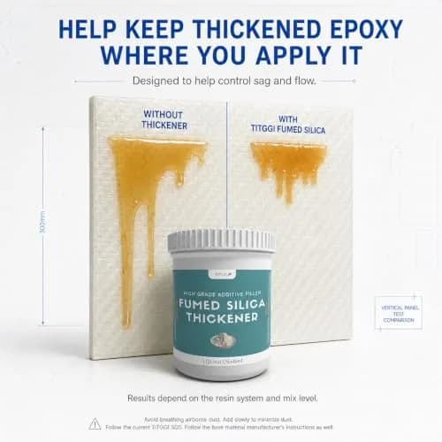 TITGGI Fumed Silica Thickener for Epoxy Resin & Coatings | Control Viscosity & Sag, 1 Quart thumbnail 3
