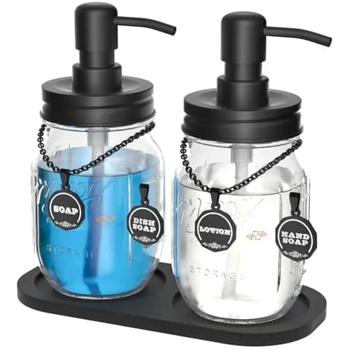 HvOvMvE Black 2 pcs Label Set | Double-Sided Stainless Steel Tags for Dispensers thumbnail 5