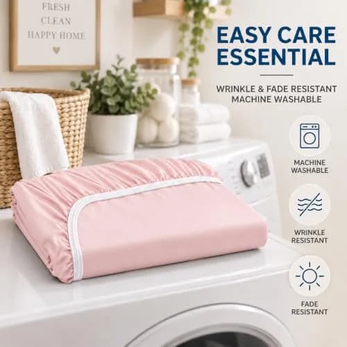 Cathay Home King Fitted Sheet Only, 14" Deep Pocket, Blush | Ultra Soft Microfiber, Hypoallergenic, OEKO-TEX Certified thumbnail 8