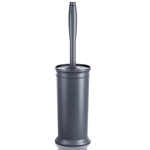 UPTRONIC Toilet Bowl Brush with Long Handle & Covered Holder | Gray, 1 Set thumbnail 1
