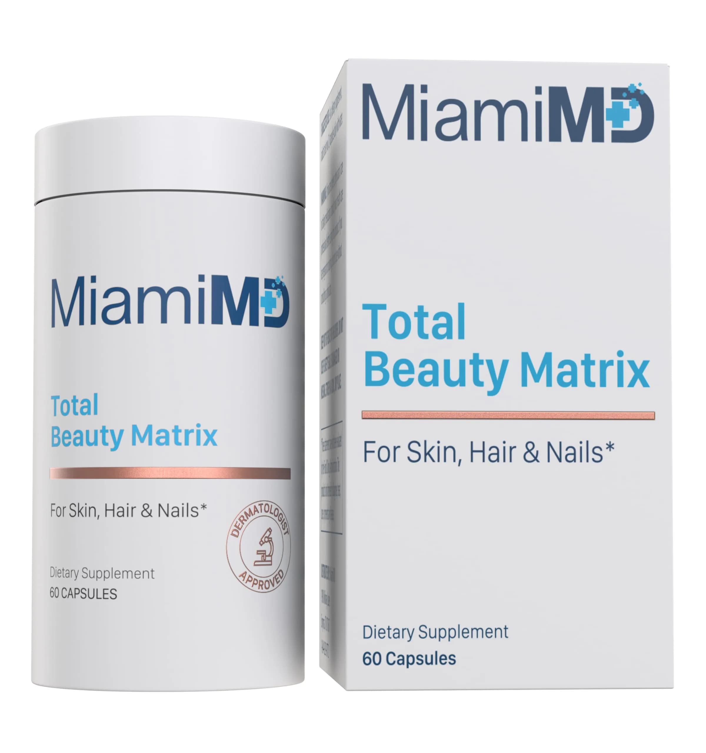MiamiMD Total Beauty Matrix Collagen Capsules 60 Unflavored | Supports Youthful Skin & Hair