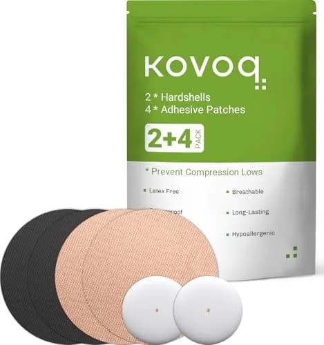 KOVOQ Reusable Hardshell Sensor Covers for Freestyle Libre 2 & Lingo (2 Pack) | Prevent Compression Lows, Shockproof Waterproof Add-On thumbnail 1