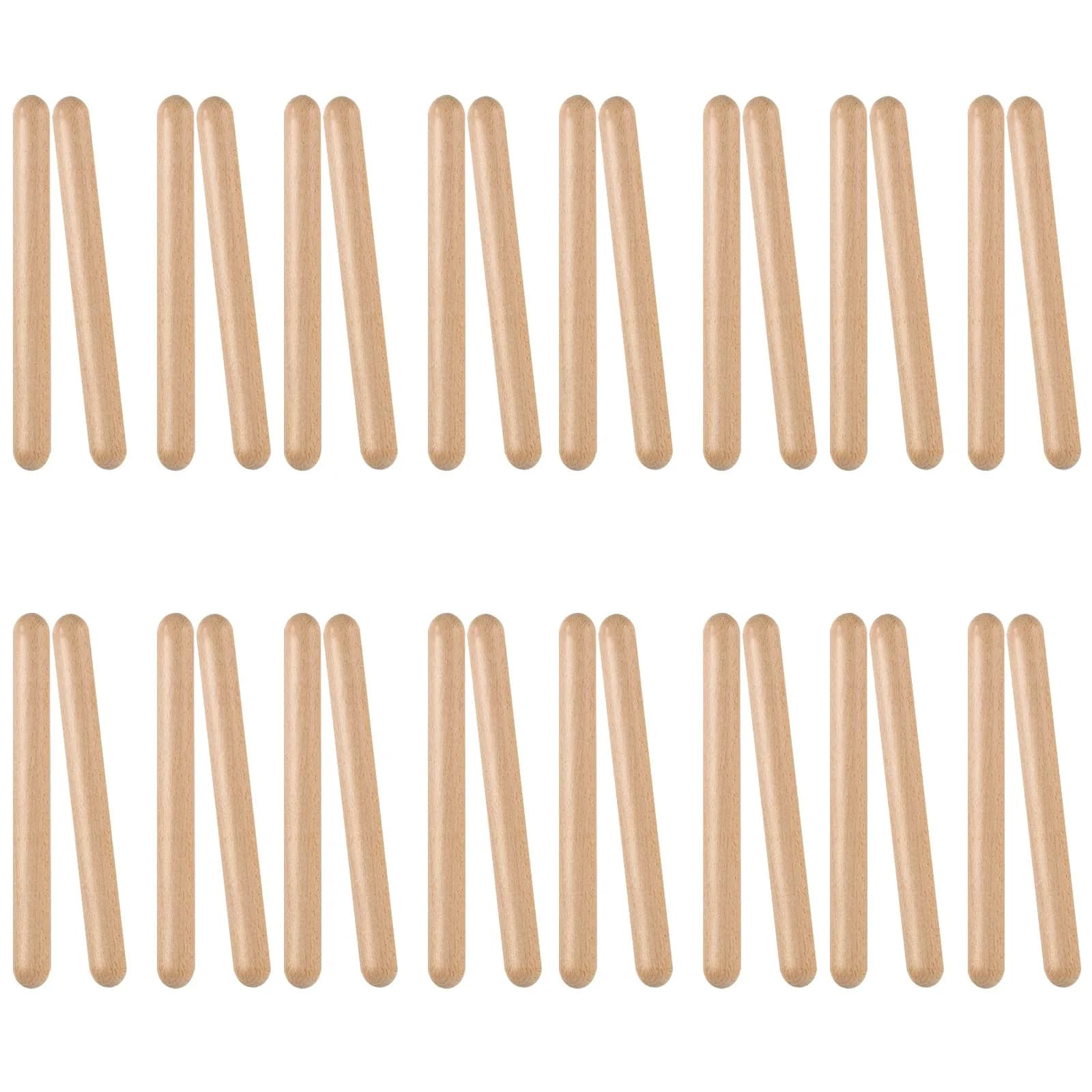 SINJEUN Wooden Rhythm Sticks 16 Pair | 8 Inch Classical Percussion Instrument for Students & Musicians - main product image