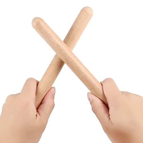 SINJEUN Wooden Rhythm Sticks 16 Pair | 8 Inch Classical Percussion Instrument for Students & Musicians thumbnail 6